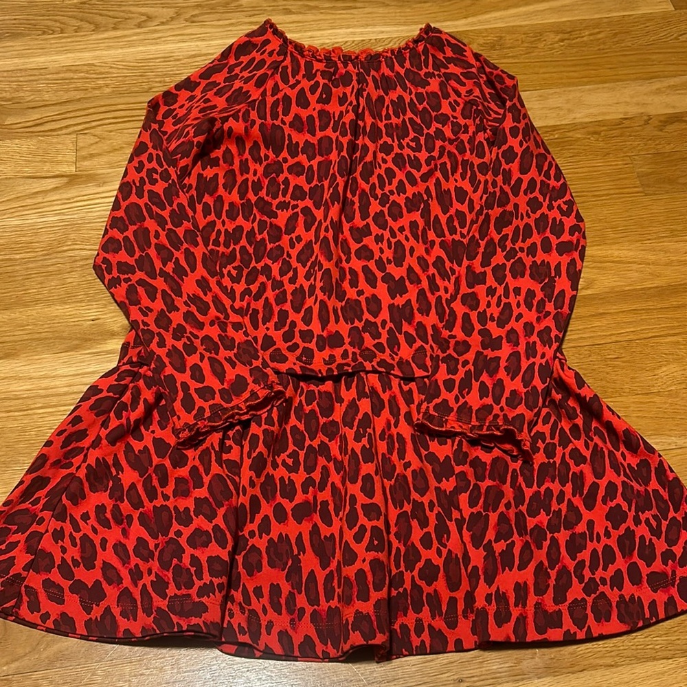EUC Kate Spade Stylish Red Leopard Print Kids Dress
